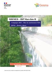 DIRMED IDP Murs liste II. Campagne 2023. Mur de soutènement M2b. RN94 Hautes-Alpes | BARDE, Guillaume