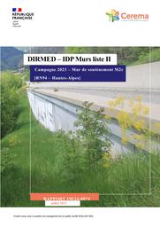 DIRMED IDP Murs liste II. Campagne 2023. Mur de soutènement M2c . RN94 Hautes-Alpes | BARDE, Guillaume