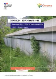 DIRMED IDP. Murs liste II. Campagne 2023. Mur de soutènement M2d. RN94 Hautes-Alpes | BARDE, Guillaume