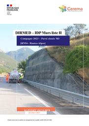 DIRMED IDP Murs liste II. Campagne 2023. Paroi Clouée M3. RN94 Hautes-Alpes | BARDE, Guillaume
