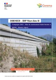 DIRMED IDP Murs liste II. Campagne 2023. Mur de soutènement Saint-Surnin A. RN94 Hautes-Alpes | BARDE, Guillaume