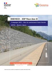 DIRMED IDP Murs liste II. Campagne 2023. Mur de soutènement Saint-Surnin. RN94 Hautes-Alpes | BARDE, Guillaume