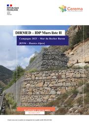 DIRMED IDP Murs liste II. Campagne 2023. Mur du Rocher Baron. RN94 Hautes-Alpes | BARDE, Guillaume