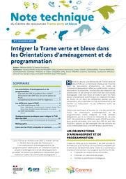 Intégrer la Trame verte et bleue dans les Orientations d'aménagement et de programmation des PLU(i) | GUIOT, Mélanie