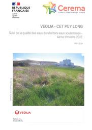 VEOLIA - CET PUY LONG - Suivi de la qualité des eaux du site hors eaux souterraines - 4ème trimestre 2023 | FRITEYRE, Laurent
