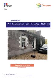 Cofiroute. A10 Mesure de bruit. La Roche Le Roy à Tours (37) | BOITTIN, Régis