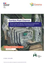 Carrière Pont Charron. Essais 2024 de Masse Volumique et d’absorption d’eau pour la production d’enrochements | BARLIER, Sébastien