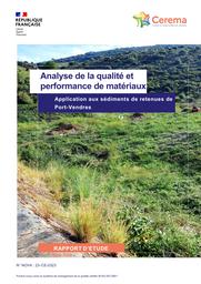 Analyse de la qualité et performance de matériaux. : Application aux sédiments de retenues de Port-Vendres | DENOT, Agathe