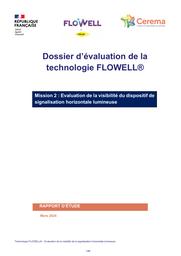 Dossier d’évaluation de la technologie FLOWELL R. Mission 2 : Evaluation de la visibilité du dispositif de signalisation horizontale lumineuse | GIRARD, Joffrey