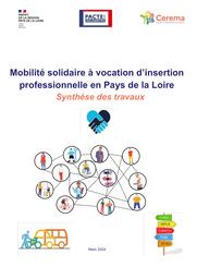 Mobilité solidaire à vocation d'insertion professionnelle en Pays d la Loire. Synthèse des travaux 2023 | COURBE, Damien
