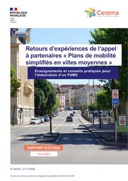 Retours d’expériences de l’appel à partenaires « Plans de mobilité simplifiés en villes moyennes » : Enseignements et conseils pratiques pour l’élaboration d’un PdMS 