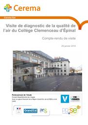 Visite de diagnostic de la qualité de l’air du Collège Clemenceau d’Épinal. Compte-rendu de visite | DUBREUIL, Céline