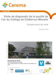 Visite de diagnostic de la qualité de l’air du Collège de Châtel-sur-Moselle. Compte-rendu de visite. | DUBREUIL, Céline