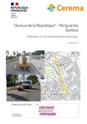 "Avenue de la République" - Pérignat lès Sarliève - Vérification du dimensionnement mécanique | CARLE, Philippe