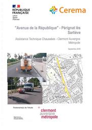 "Avenue de la République" - Pérignat-lès-Sarliève. Assistance Technique Chaussées. Clermont Auvergne Métropole | CARLE, Philippe