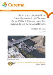 Suivi d’un dispositif de franchissement de l’écluse Saint-Félix à Nantes pour les mammifères semi-aquatiques : Rapport de suivi | BRETAUD, Jean-François
