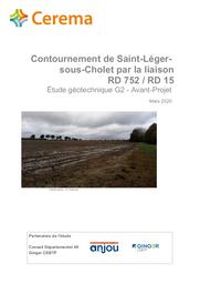 Contournement de Saint-Legers-sous-Cholet par la liaison RD 752 / RD 15 : Étude géotechnique G2 - Avant-Projet | AUGEARD, Clément